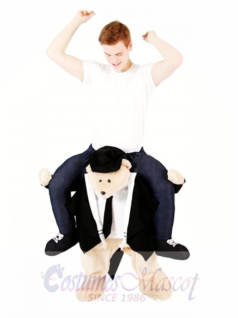 Piggyback Rabbi Carry Me Ride on Rabbi Bear Mascot Costume