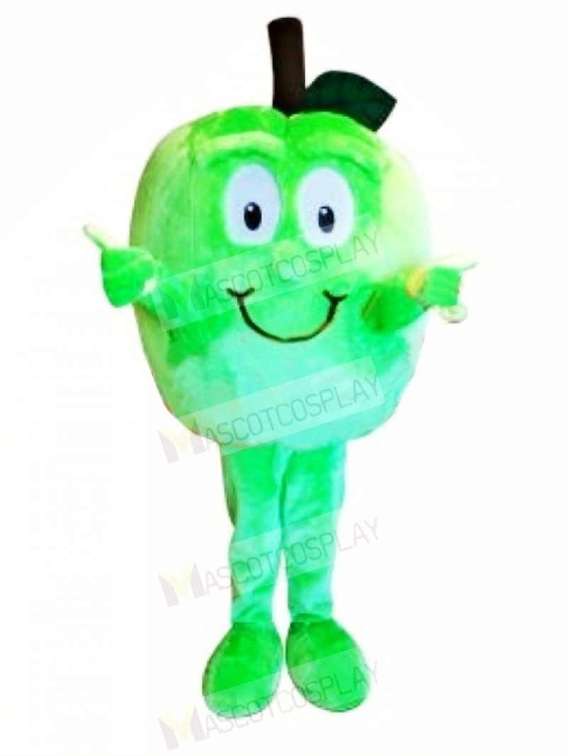 Funny Green Apple Fruit Mascot Costume Cartoon 