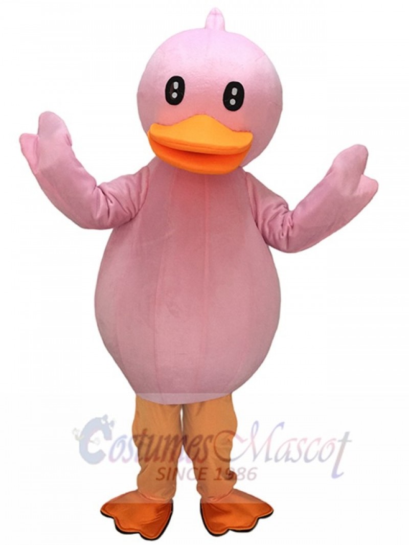 Pink Duck Mascot Costume Pinky Ducky Mascot Costume