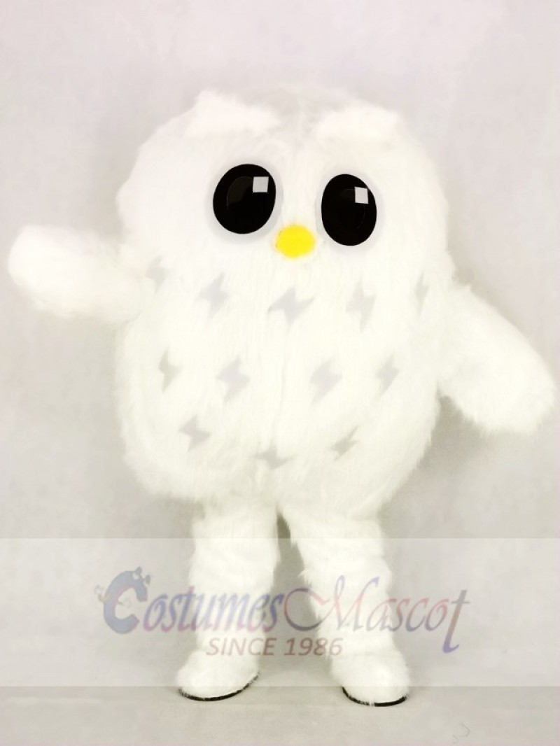 Cute White Owl Mascot Costume School 	