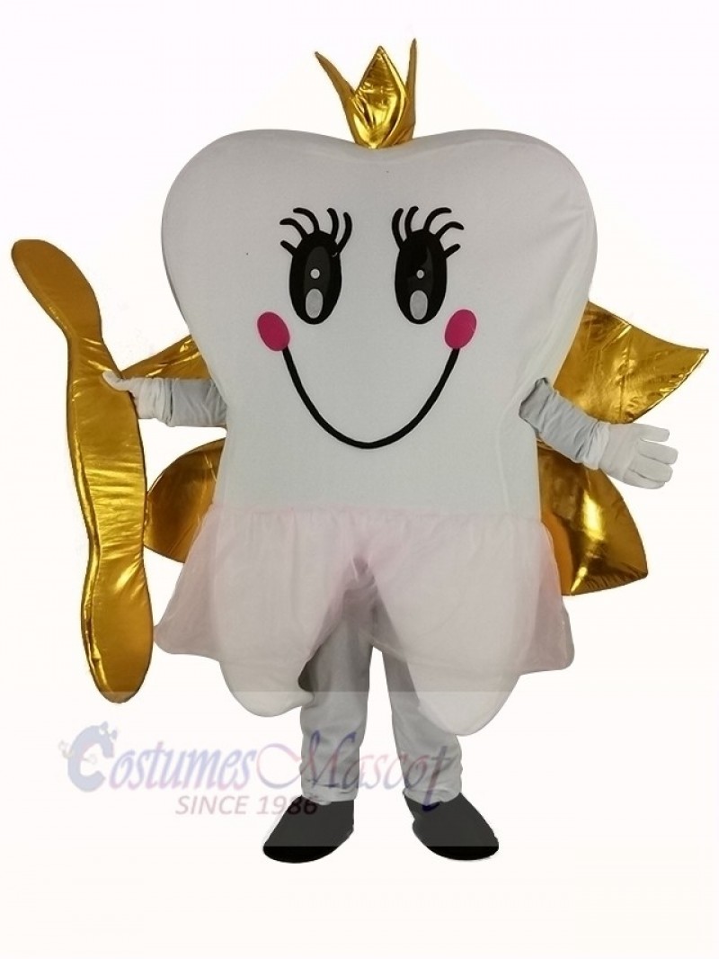 Golden Tooth Fairy Teeth Mascot Costume