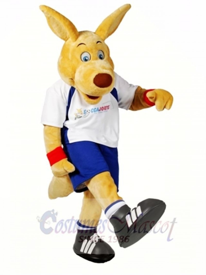 College Sporty Kangaroo Mascot Costume 