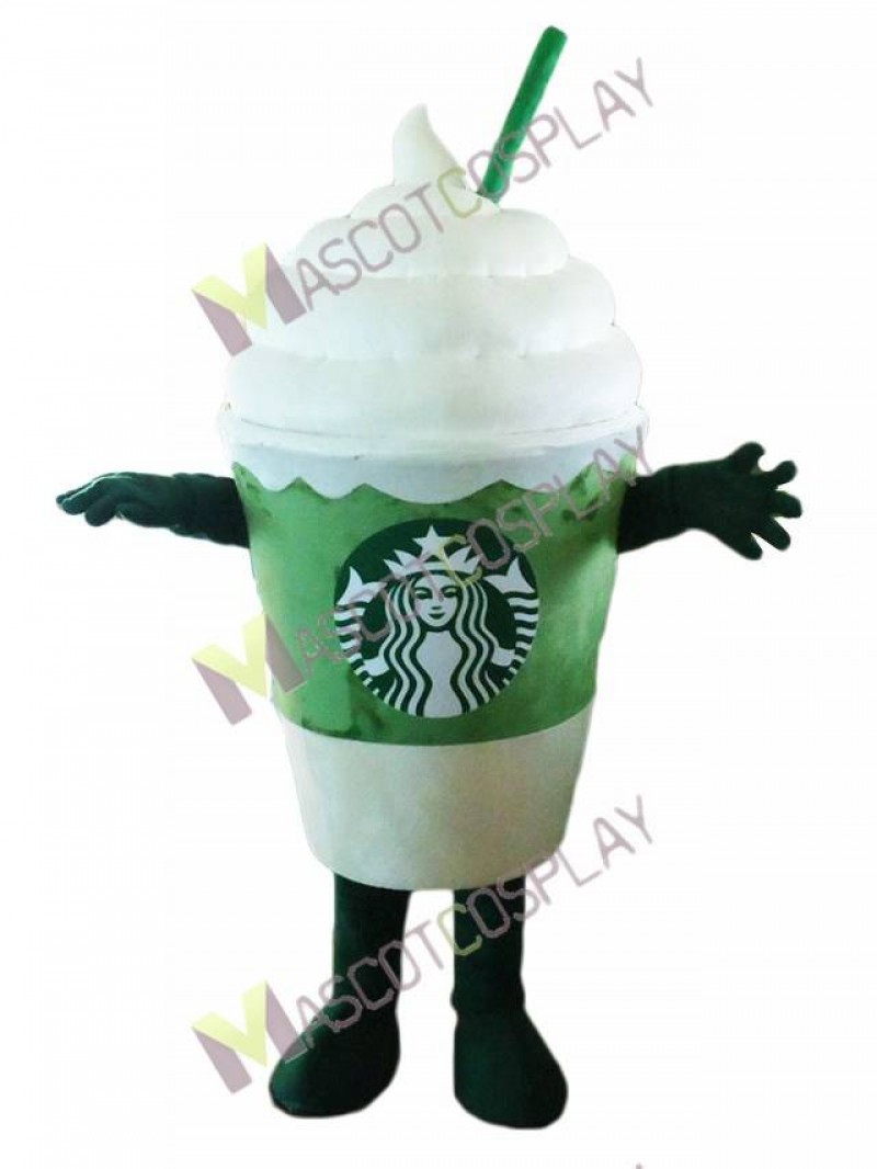 Hot Sale Adorable Starbucks Ice Cream Matcha Frappuccino Mascot Costume