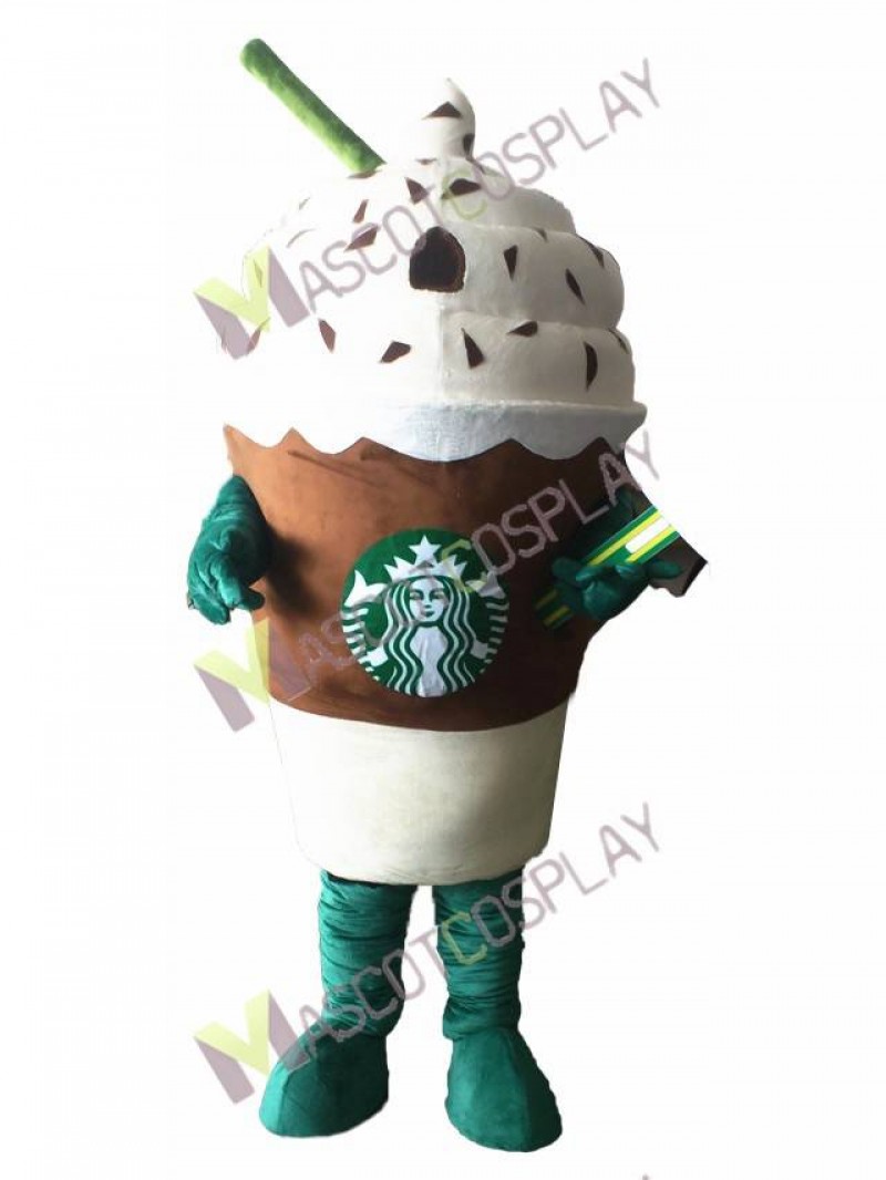 Hot Sale Adorable Starbucks Ice Cream Mocha Frappuccino Mascot Costume