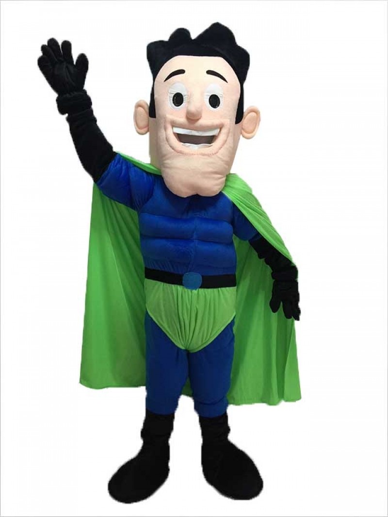 New Super Hero Mascot Costume with Green Cloak