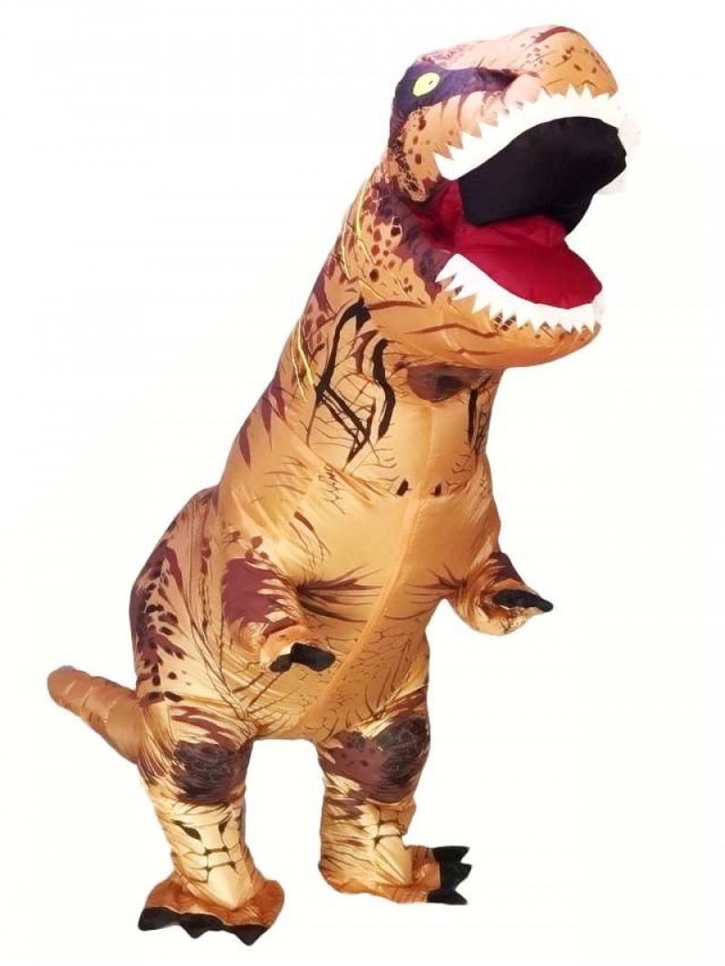 Adult Inflatable T-Rex Tyrannosaurus Costume Dinosaur Halloween Suit Cosplay Fantasy Costume 