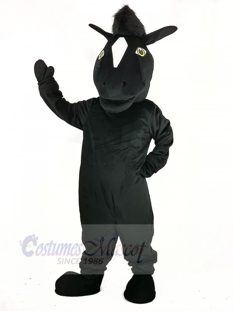 Black Mustang Horse Mascot Costume Animal