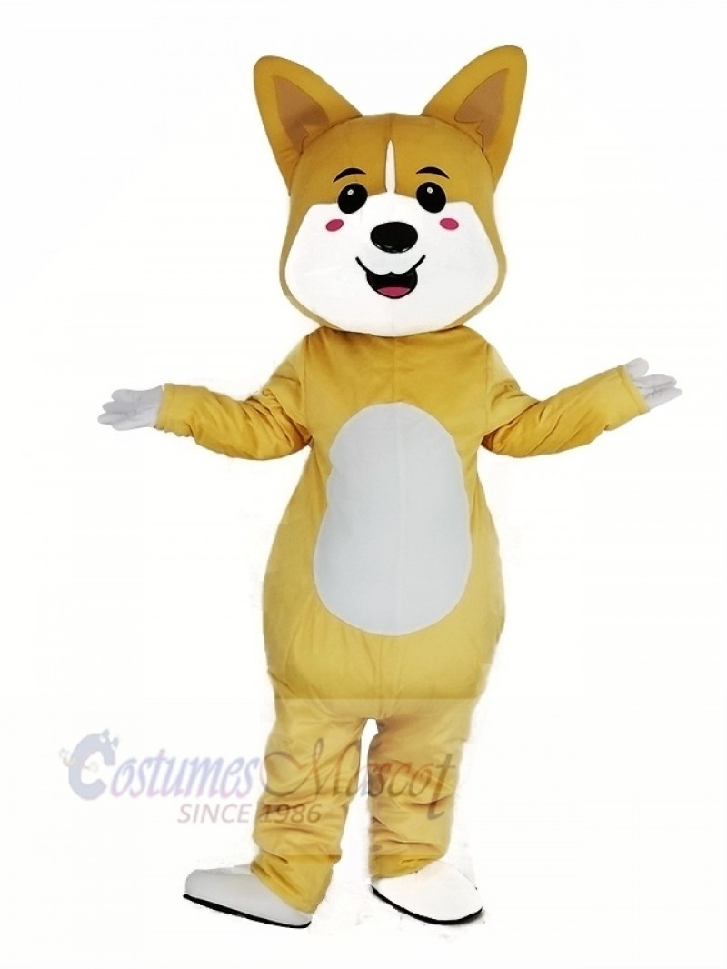 Yellow Lucky Dog Shiba Inu Akita Mascot Costume Animal