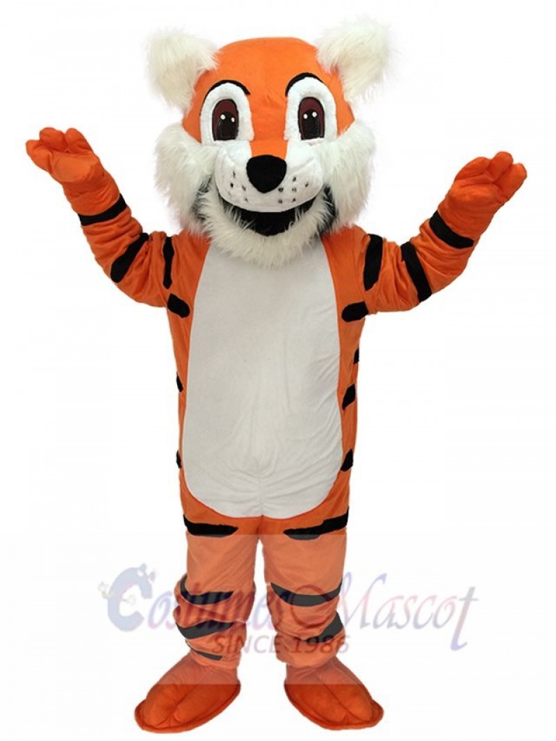 Cute Orange Toby Tiger Mascot Costume