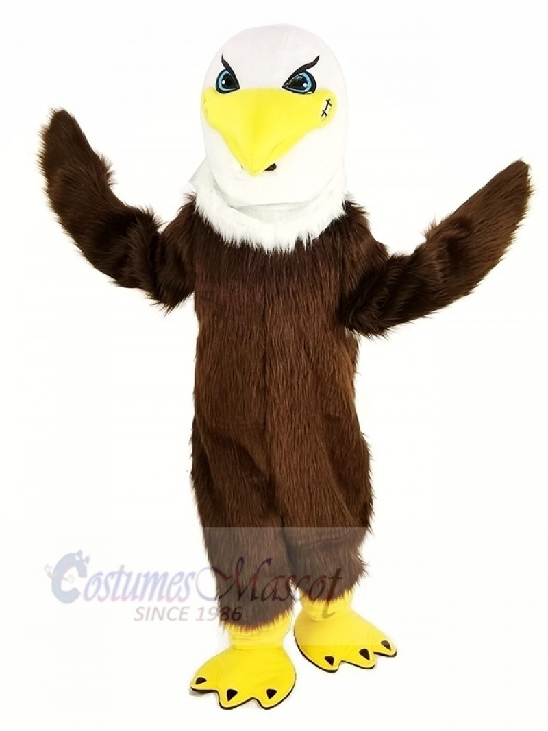 Fierce Brown Eagle Long Hair Mascot Costume Animal