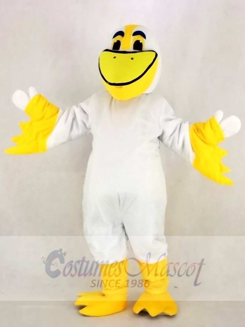 Realistic Cute Peter Pelican Mascot Costume Cartoon