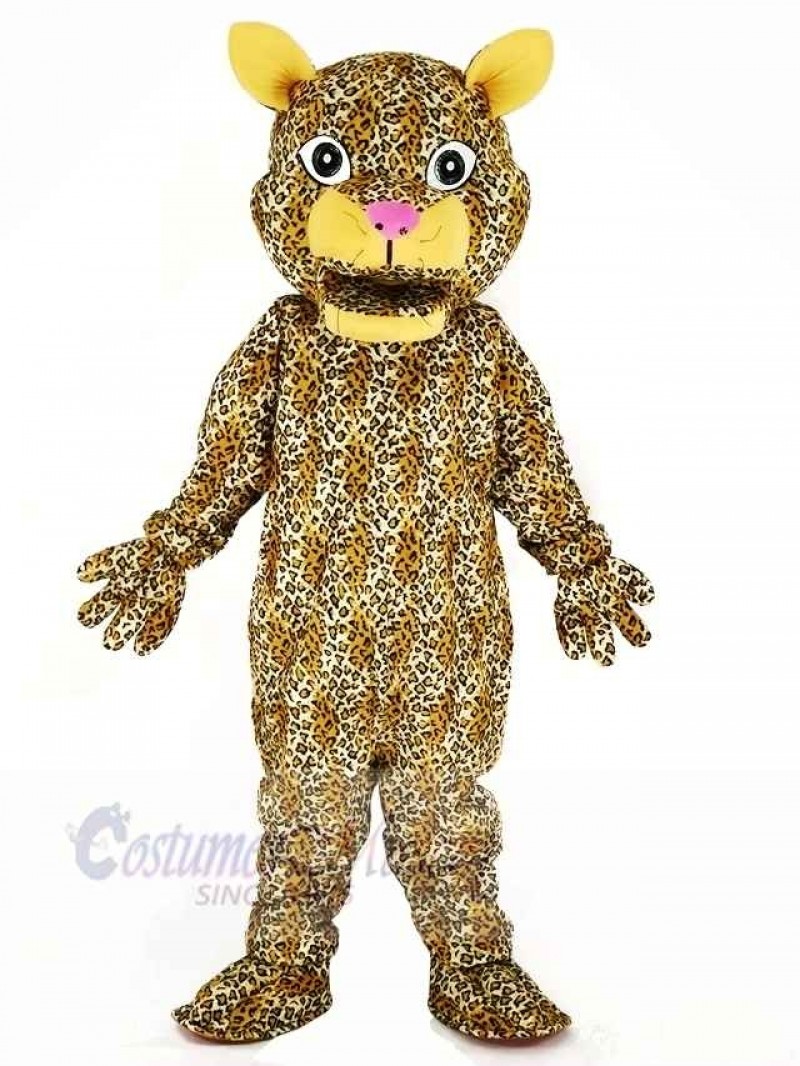 Leaping Leopard Mascot Costume Cartoon