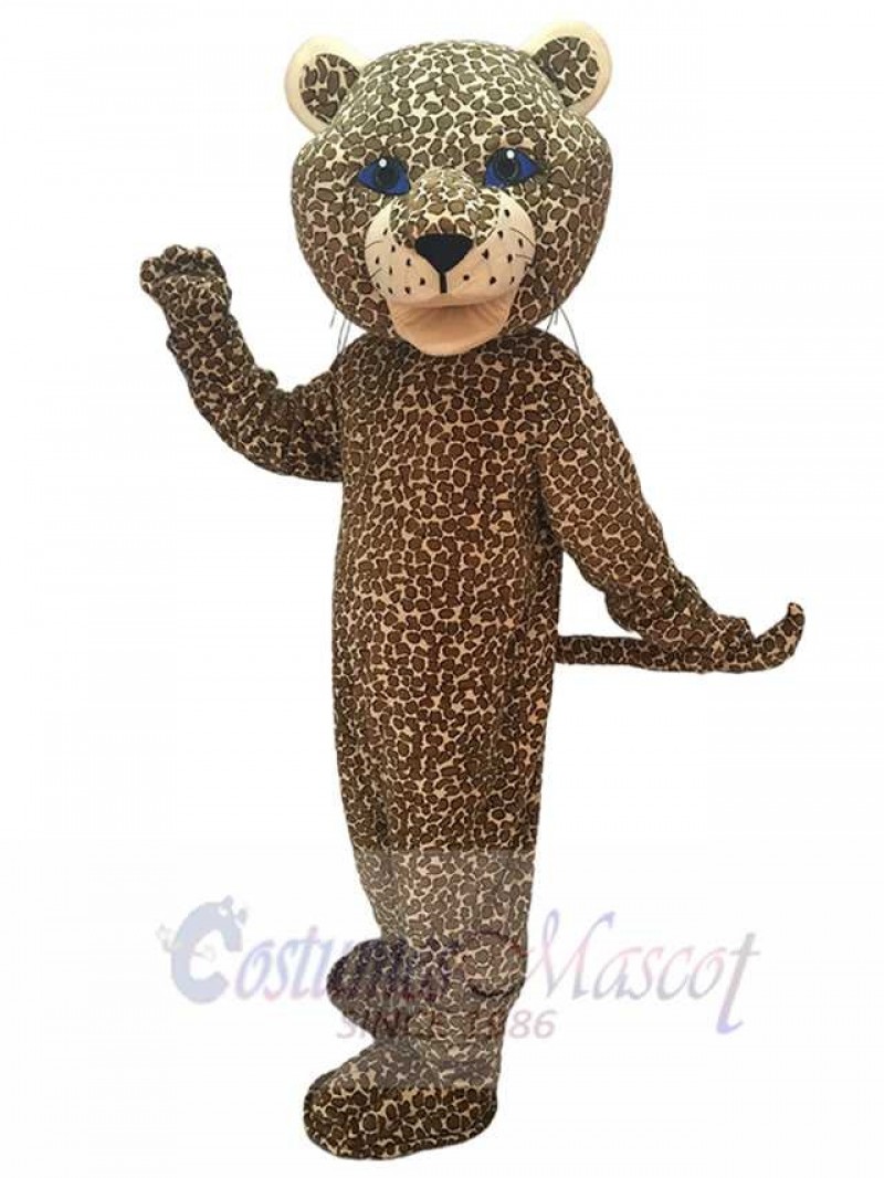 Hot Sale Adorable Realistic New Popular Professional Jaguar Mascot Costume with Blue Eyes