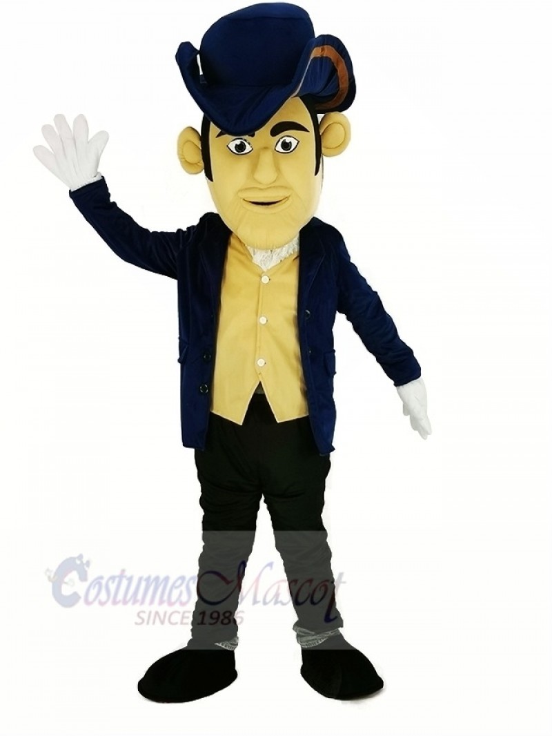 Dark Blue Patriot Mascot Costume People