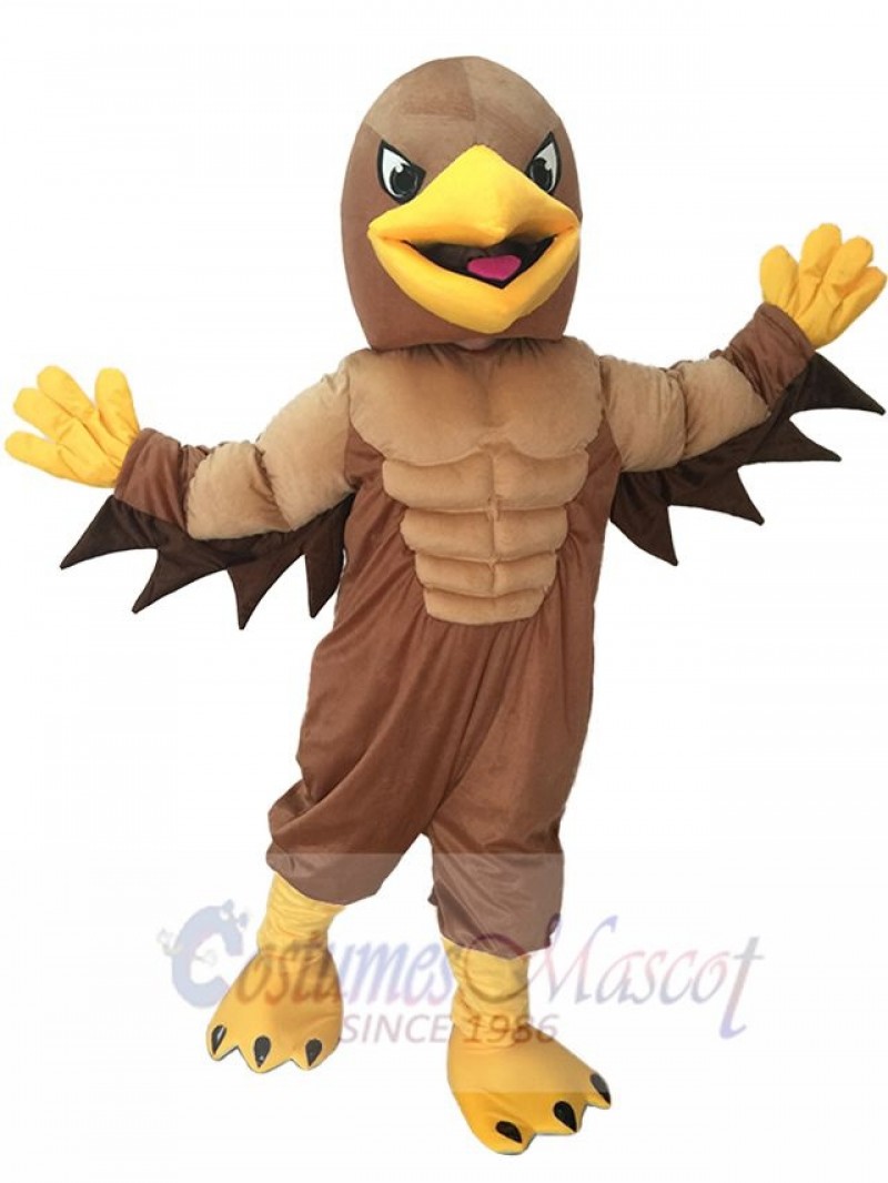 Cute Mighty Golden Eagle Mascot Costume