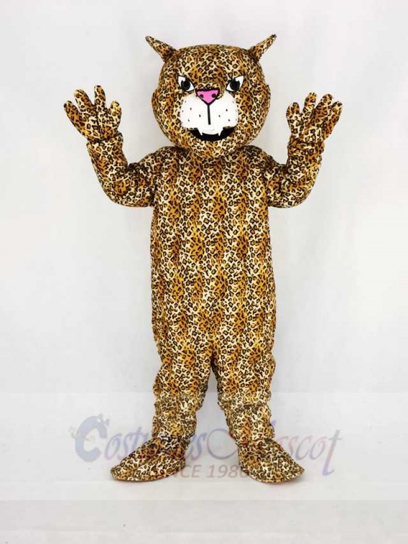 Cute Brown Big Cat Leopard Mascot Costume Cartoon