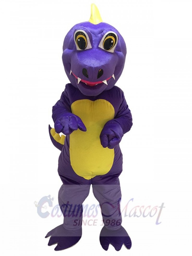 Purple Dunkan Dragon Mascot Costume