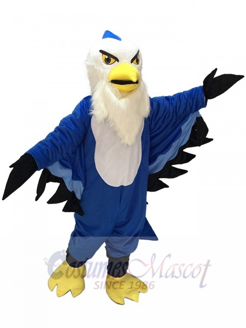 Fierce Blue Thunderbird Mascot Costume