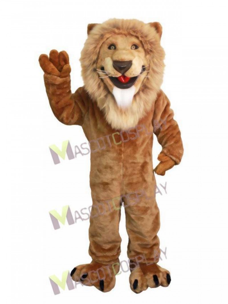 Realistic Animal Friendly Lion Mascot Costume