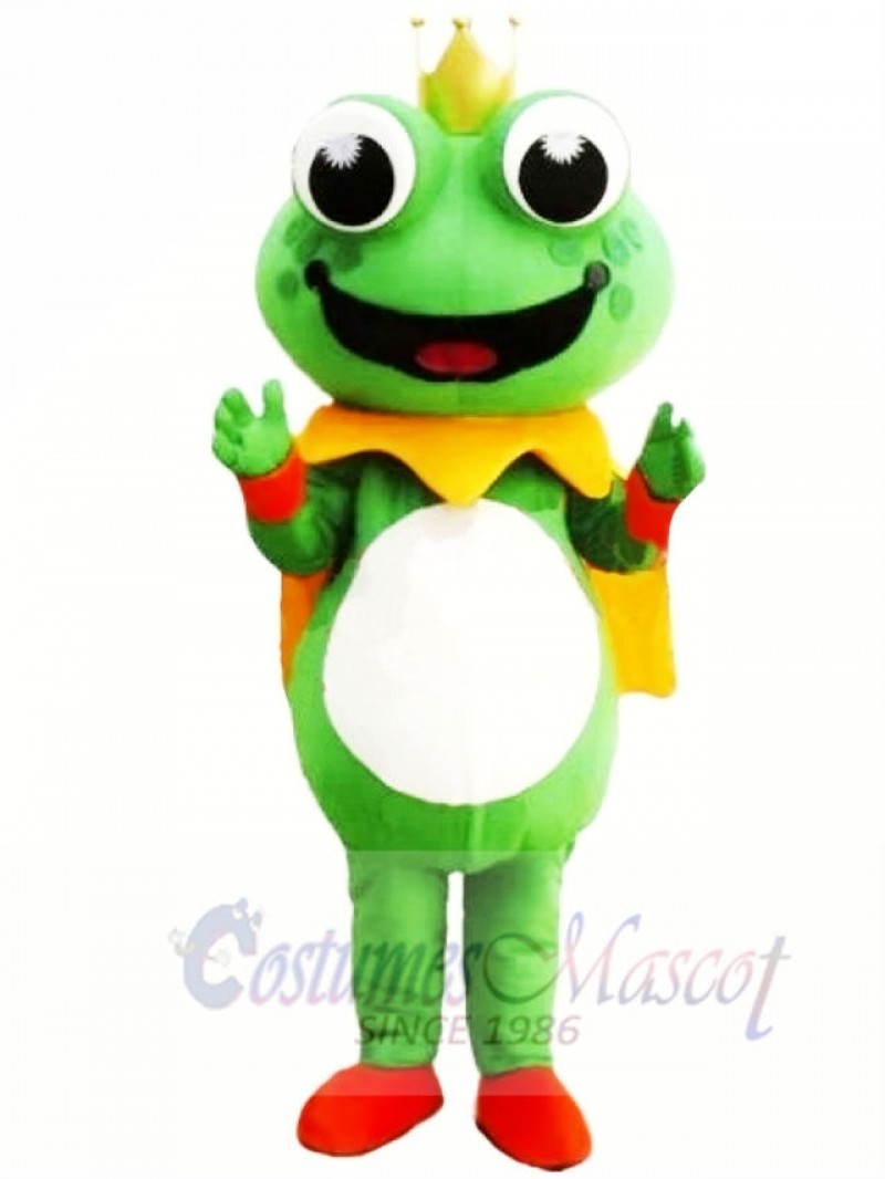 Cartoon King Frog Mascot Costume