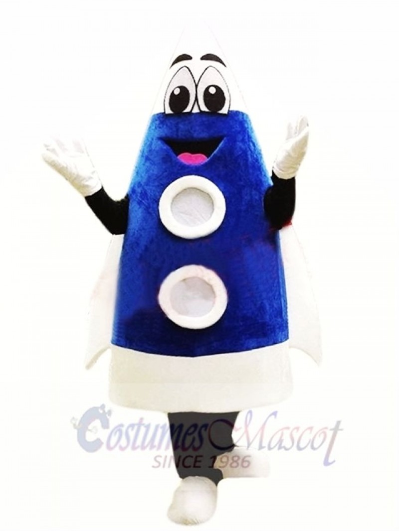 Blue Rocket Mascot Costume  