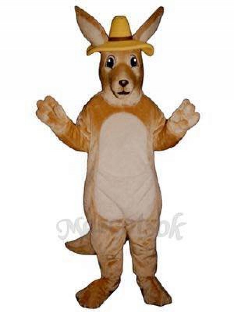 Melbourne Roo Kangaroo with Hat Mascot Costume