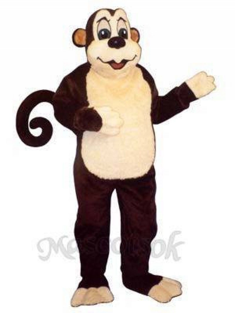 Zoo Monkey with Wired Tail Mascot Costume