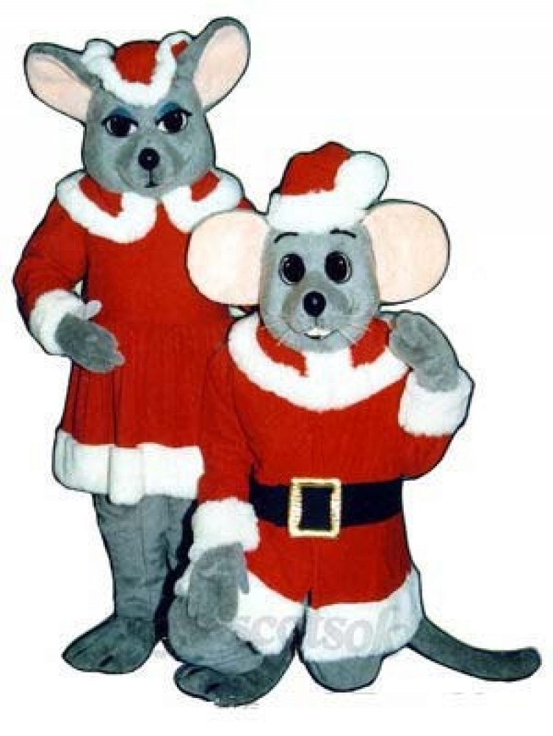 Merry Mouse (Standing) Christmas Mascot Costume