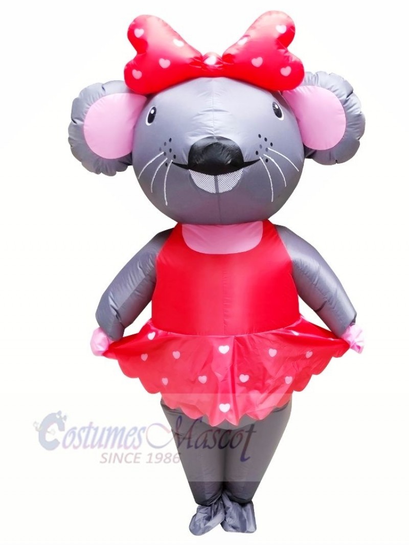 Mrs. Mouse with Red Dress Inflatable Mascot Costumes Cartoon