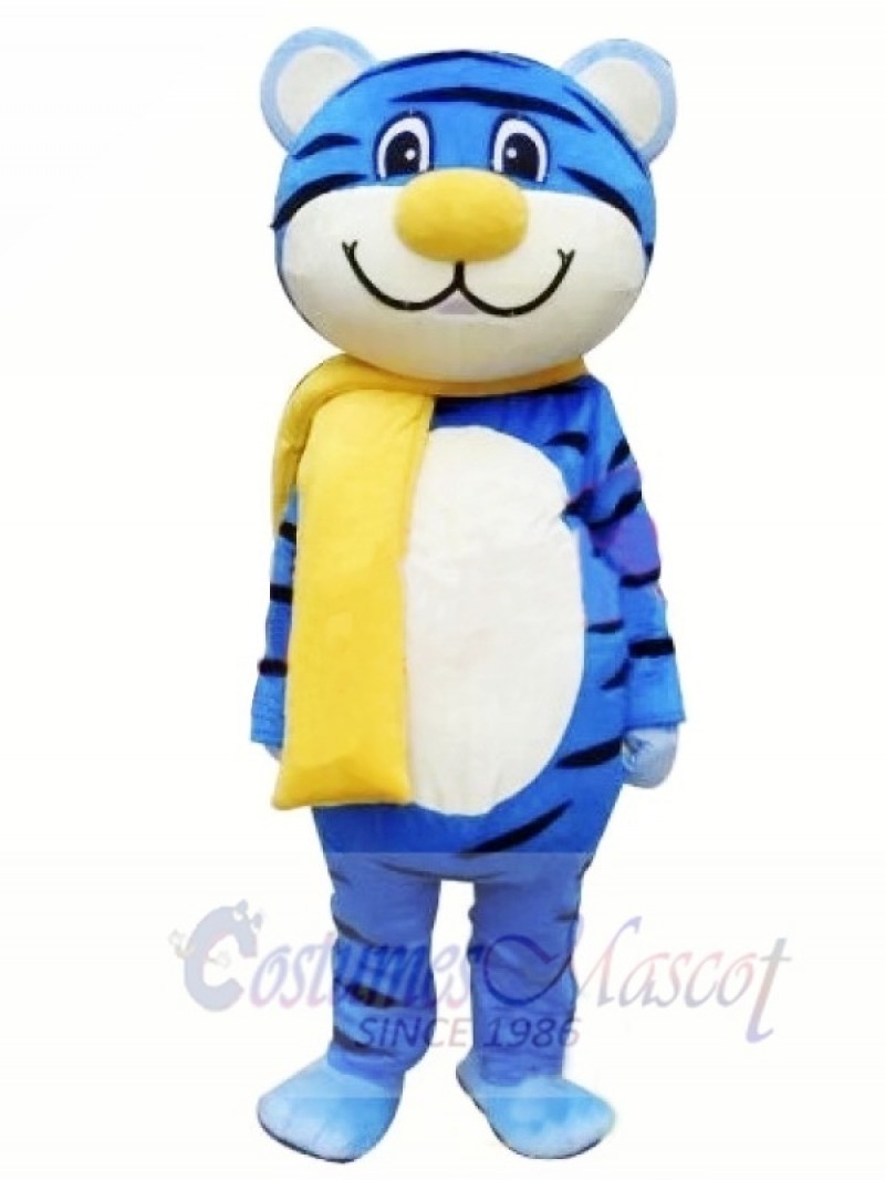 Blue Tiger Mascot Costume Free Shipping 