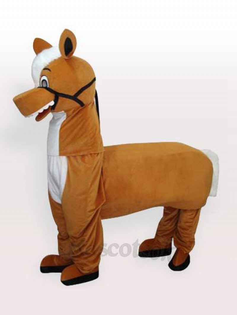 Little Brown Horse Adult Mascot Costume