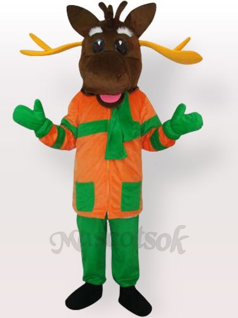 Christmas Merry Moose Mascot Adult Costume