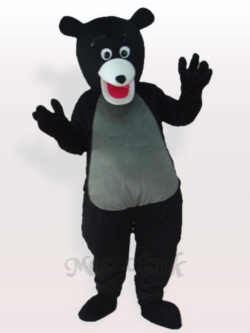 Obese Black Bear Adult Mascot Costume