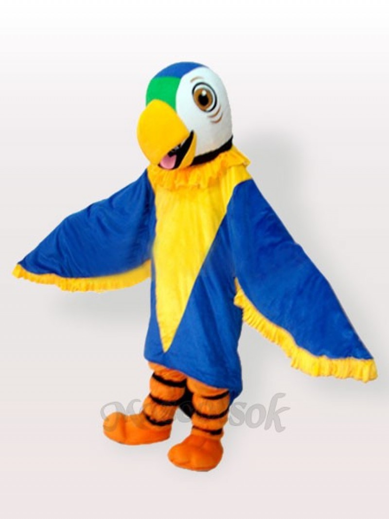 Funny Blue Parrot Mascot Adult Costume