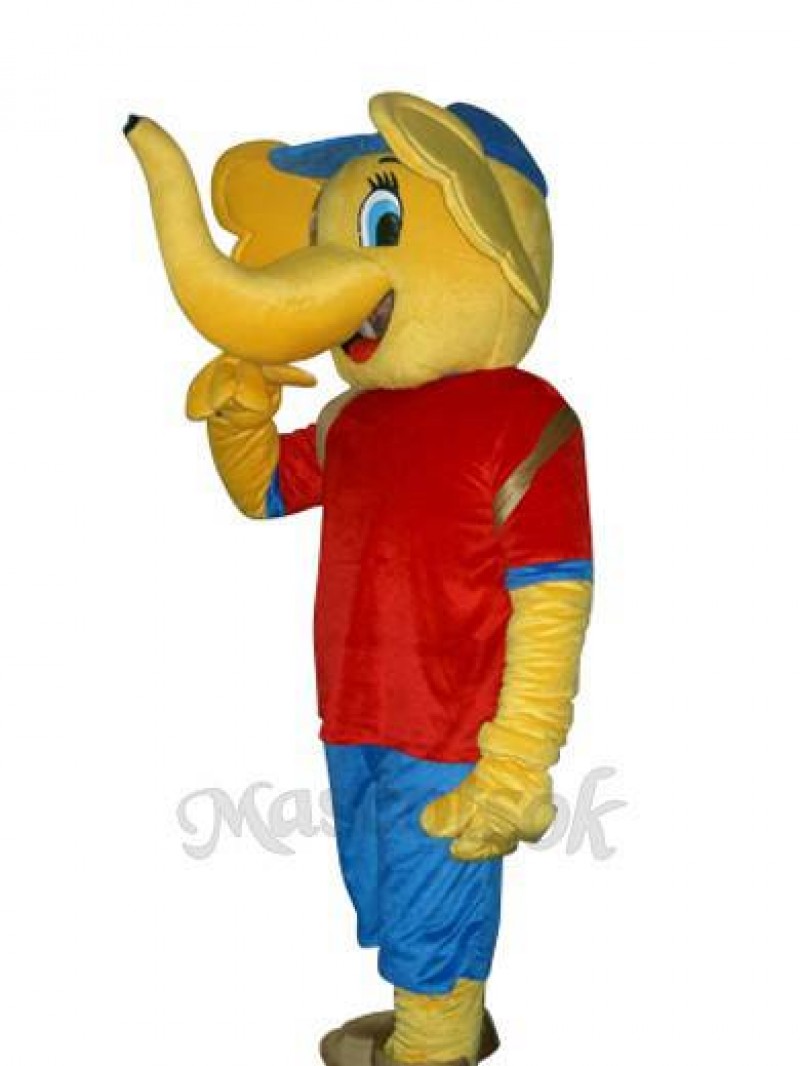 Yellow Elephant Mascot Adult Costume