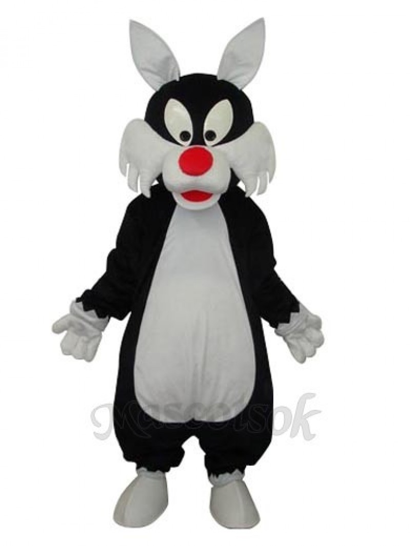 White Mouth Wolf Mascot Adult Costume