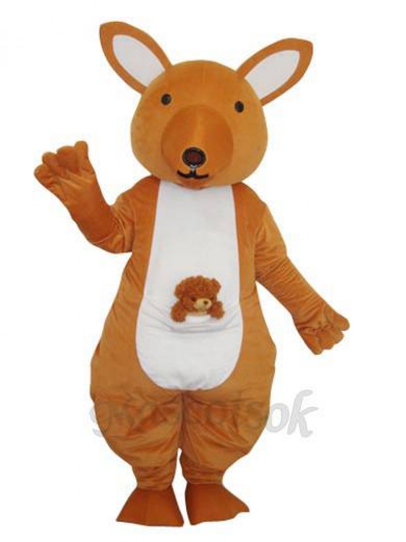 Yellow Kangaroo Mascot Adult Costume