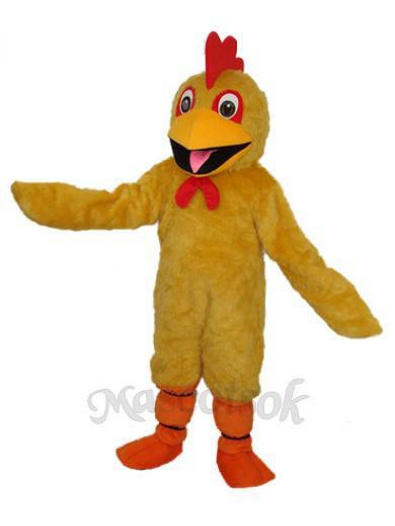 Plush Yellow Chicken Mascot Adult Costume