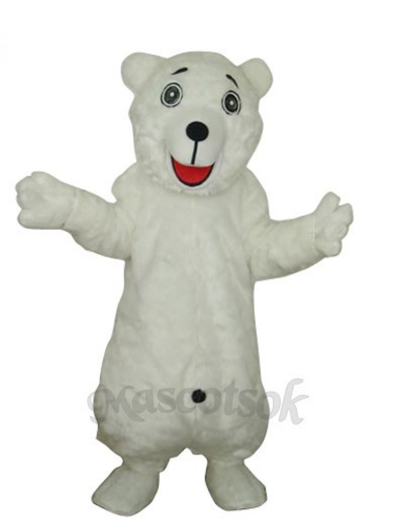 White Polar Bear Adult Mascot Costume