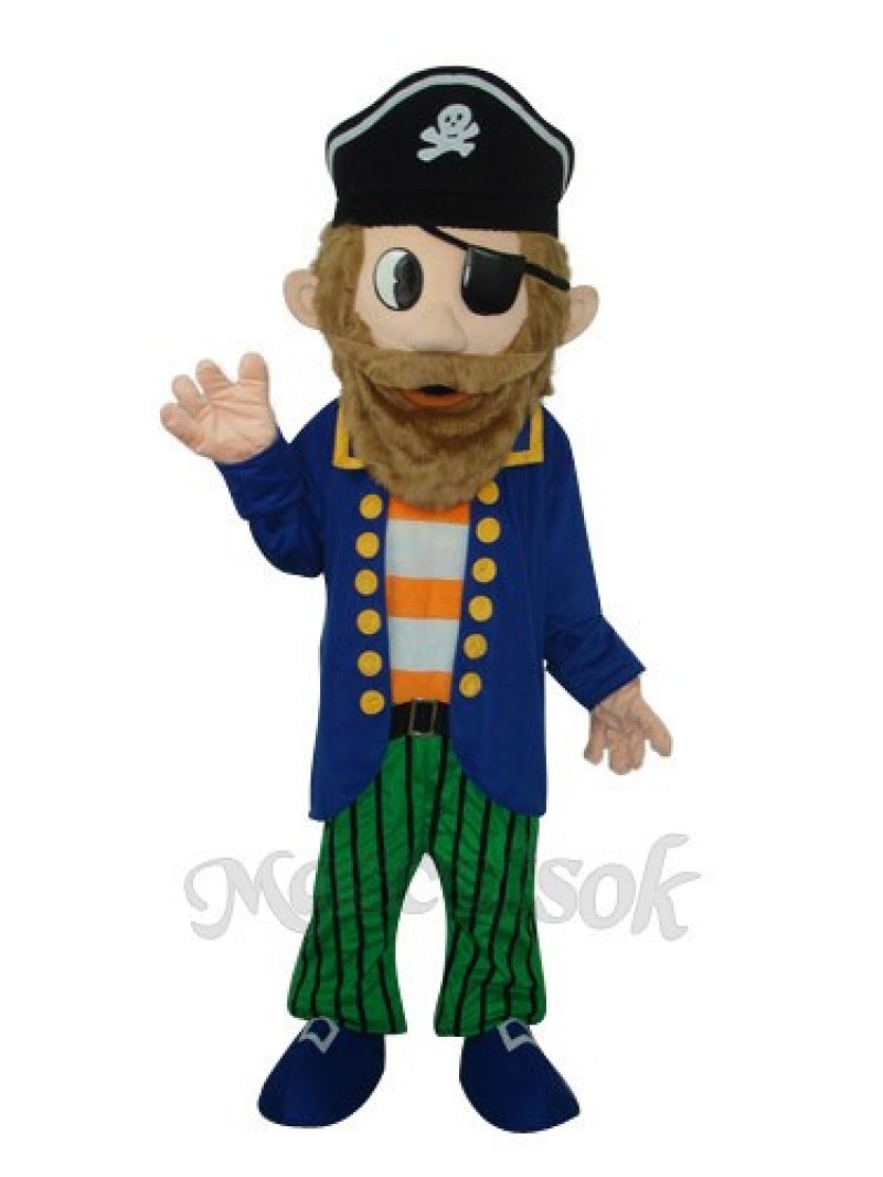 Captain Jack Sparrow Colorful Pirate Mascot Adult Costume