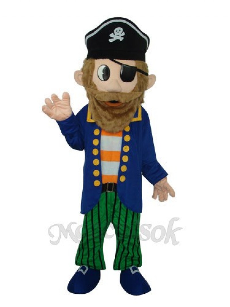Captain Jack Sparrow Colorful Pirate Mascot Adult Costume