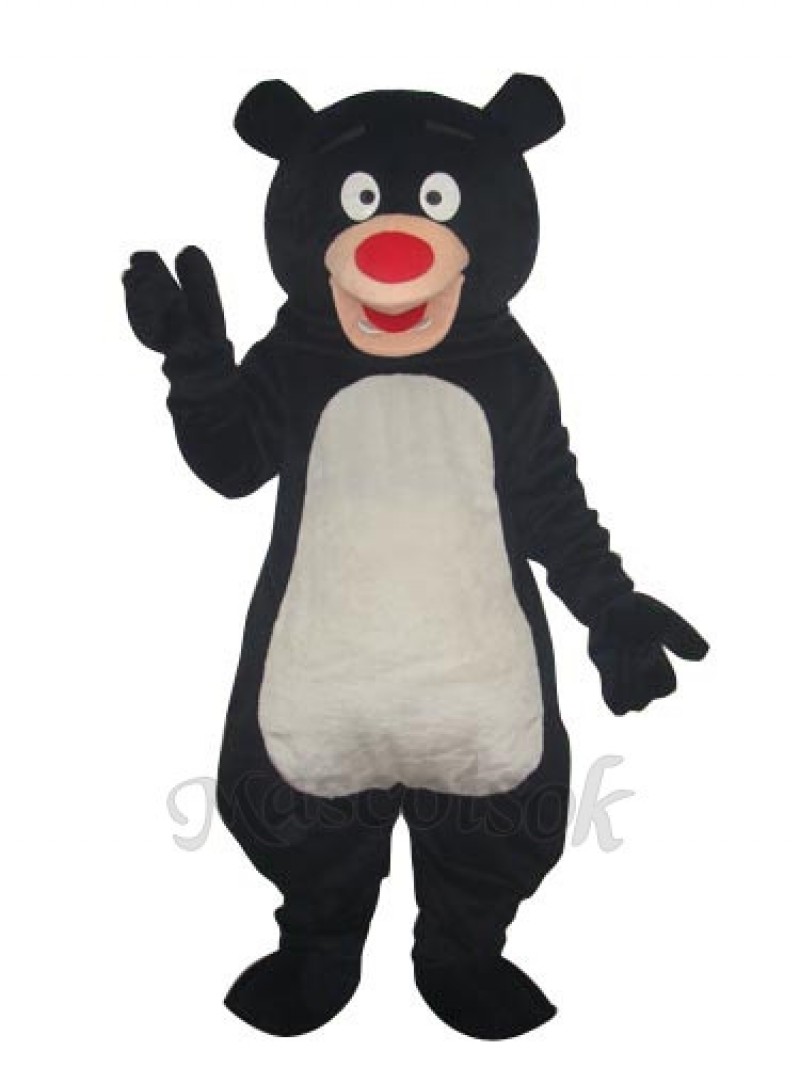 Black Blue Bear Mascot Adult Costume