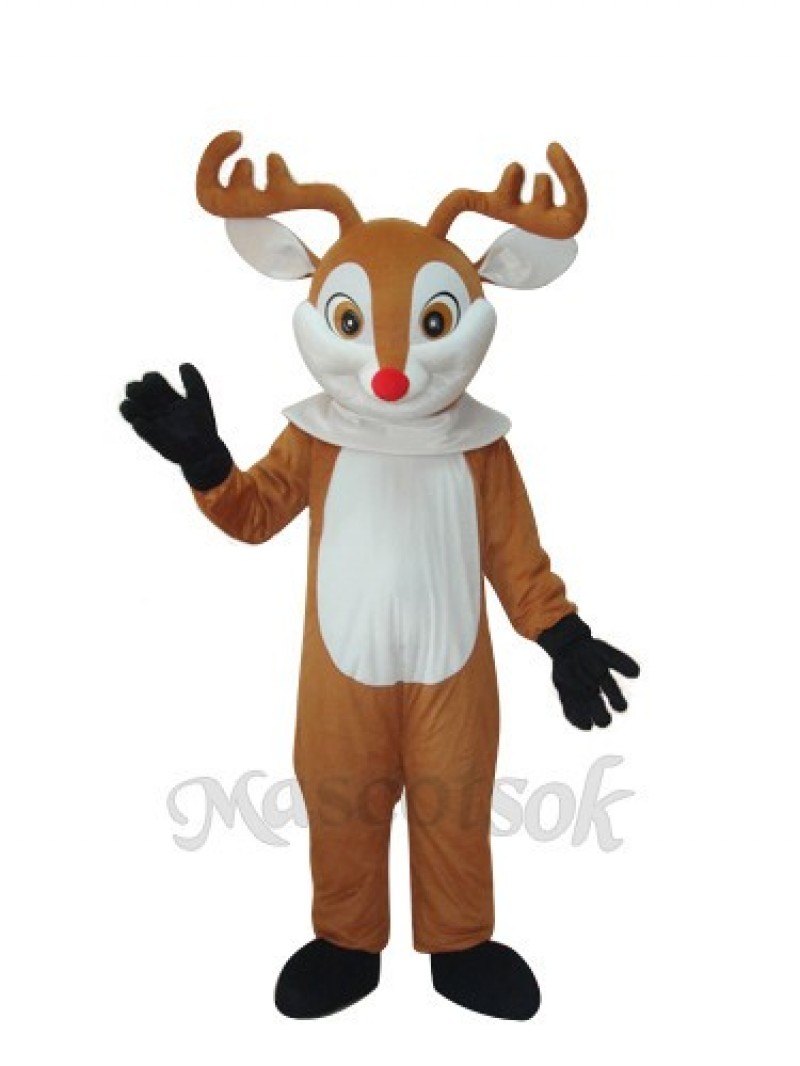 Golden Sika Yellow Reindeer Adult Mascot Costume