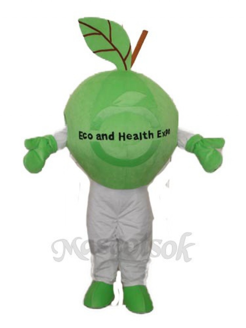 Green Apple Mascot Adult Costume