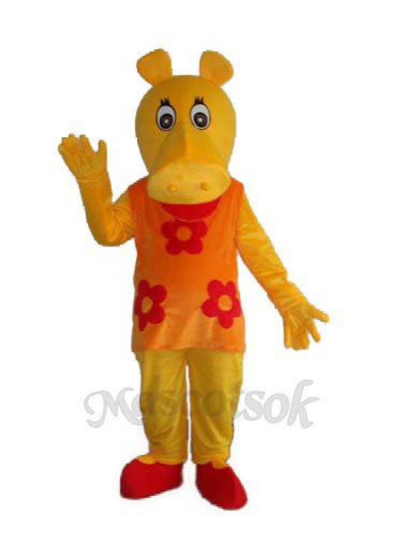 Old Hippopotamus Mascot Adult Costume