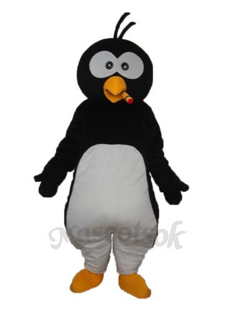 Pipe Black Penguin Mascot Adult Costume