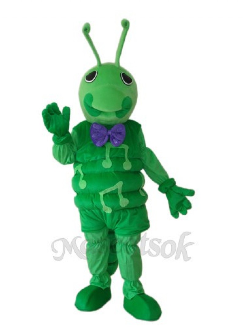 Green Worm Mascot Adult Costume