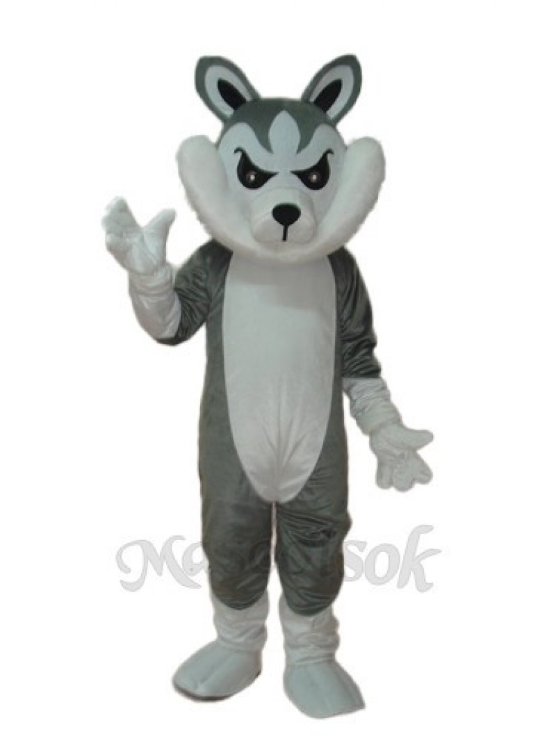 Big Grey Wolf Mascot Adult Costume