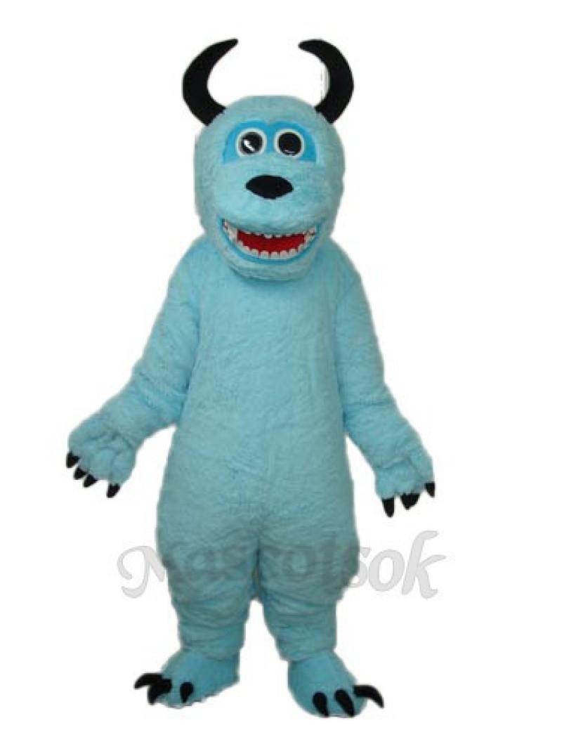 Coral Velvet Monsters Inc Blue Sulley Mascot Adult Costume