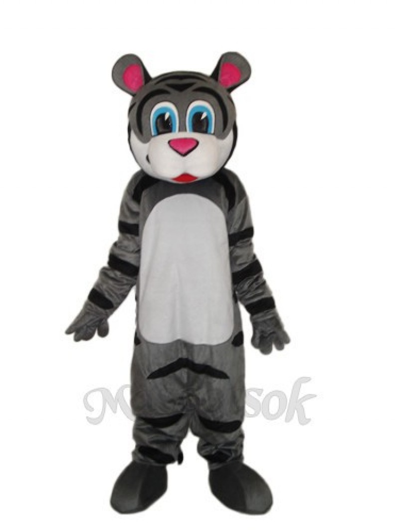 Small Gray Tiger Mascot Adult Costume